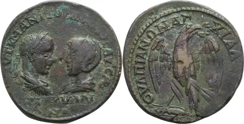 Ancient Roman Gordian III and Tranquilina. AE 25-26 - Neu im Shop