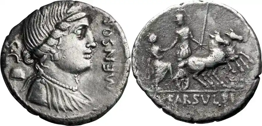 Ancient Roman L. Farsuleius Mensor. Denarius | Zertifiziert