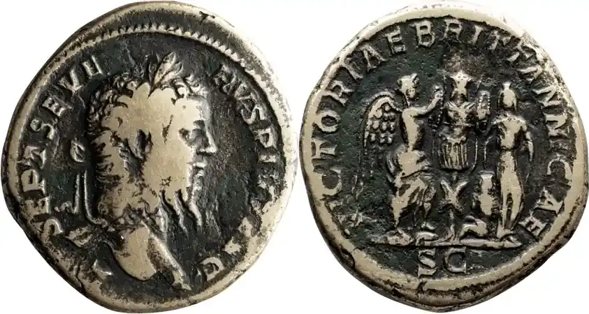 Sofort bestellbar | Ancient Roman 210-11 n. Chr. Septimius Severus. Sestertius