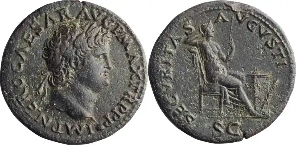Hochwertig | Ancient Roman 66-8 n. Chr. Nero. Dupondius