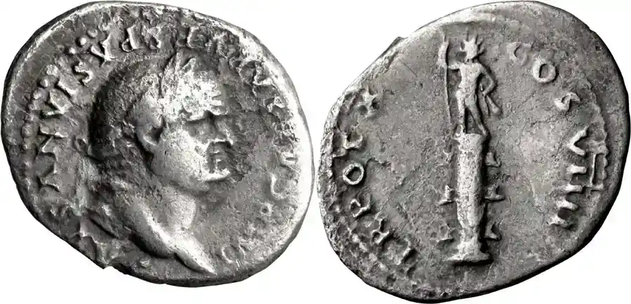 Ancient Roman 79 n. Chr. Vespasian. Denarius | Zeitlich begrenzt