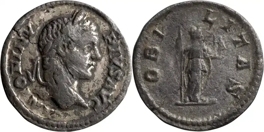 Ancient Roman 204 n. Chr. or later Caracalla. Quinarius | Endet bald