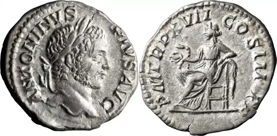Bewährte Qualität - Ancient Roman 209 n. Chr. Caracalla. Denarius