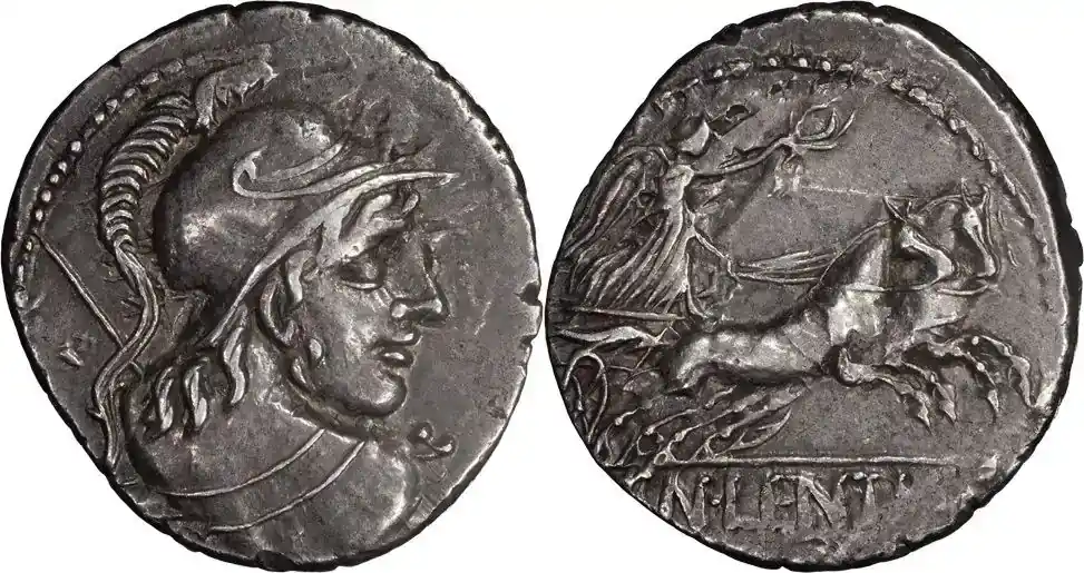 Ancient Roman Cn. Lentulus Clodianus. Denarius | Jetzt sparen
