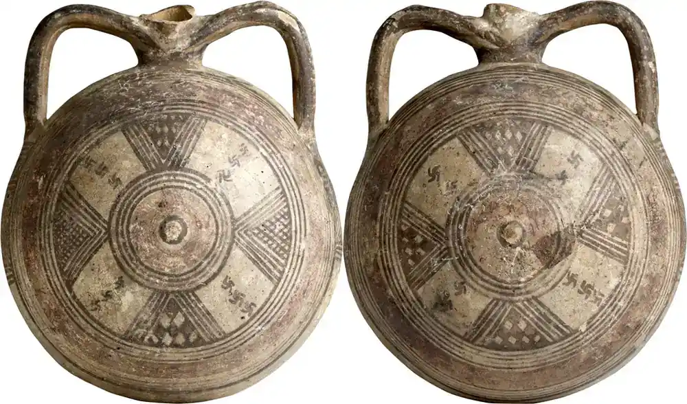 Cypro-Geometric III, ca. 850-750 Cypriot Pilgrim Flask - Markenqualität