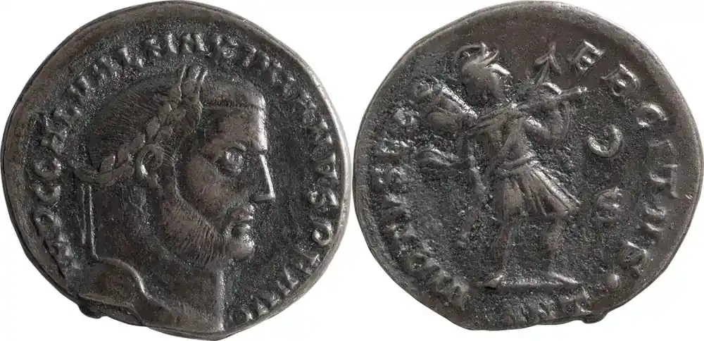Top-Deal | Ancient Roman 308 n. Chr. Galerius as Augustus. AE 3, Reduced Follis