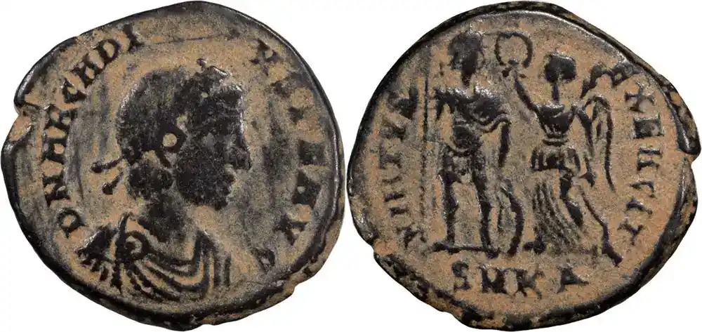 Ancient Roman 395-401 n. Chr. Arcadius. AE 3 | Versandbereit