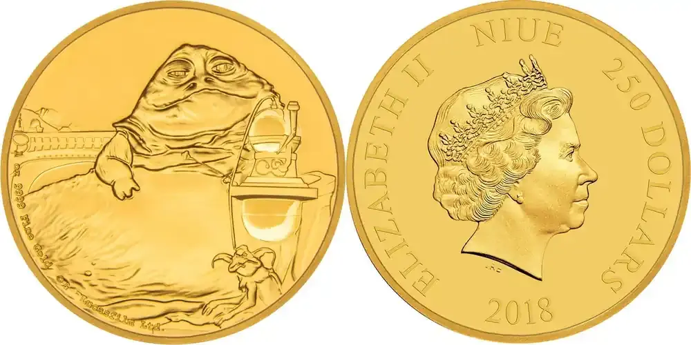Niue 250 2018 1 oz Goldmünze STAR WARS – Classics – Jabba the Hutt PP - Top bewertet