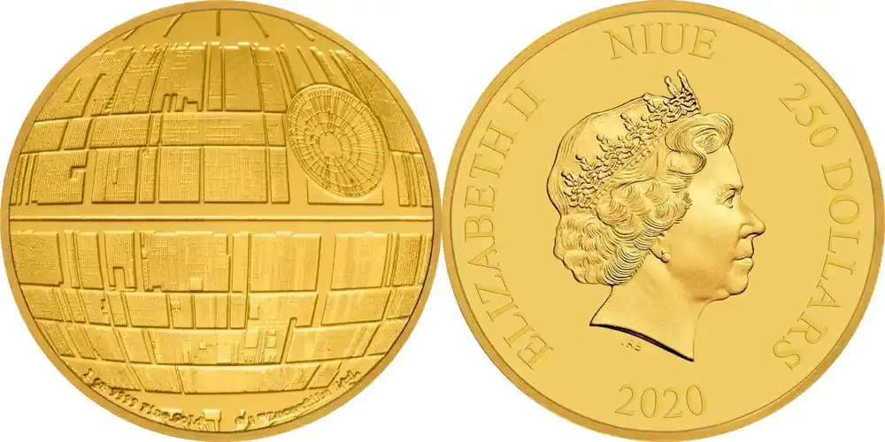 Niue 250 2020 1 oz Goldmünze STAR WARS – Todesstern PP | Preisknaller