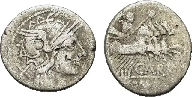 Roman Republic Cn. Carbo, 121 BC. Denarius s - Sichere Zahlung