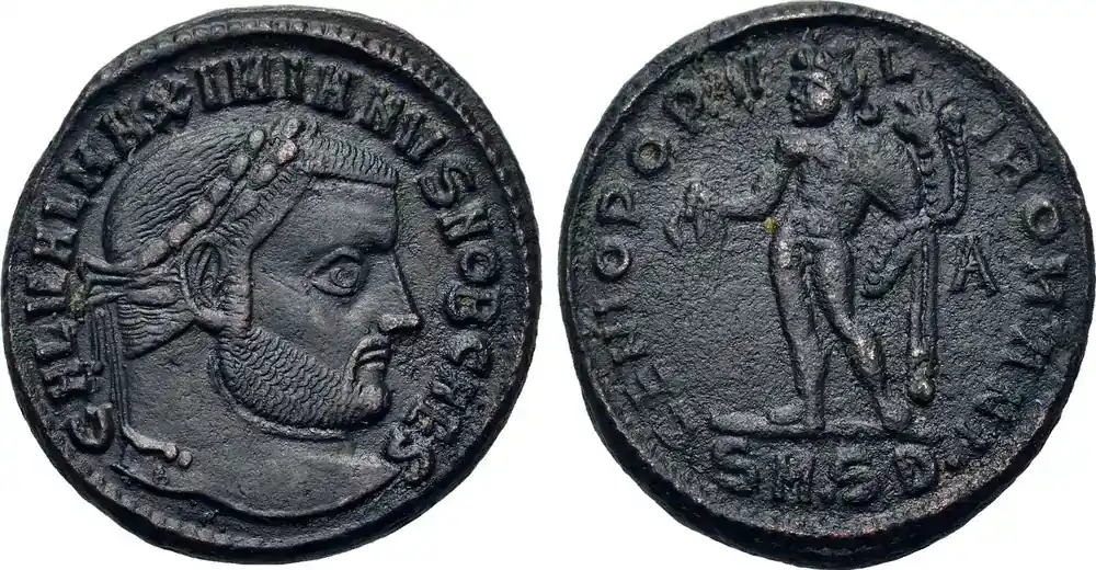 Roman Imperial Galerius (Caesar, 293-305). Æ Follis ss | Sicher einkaufen