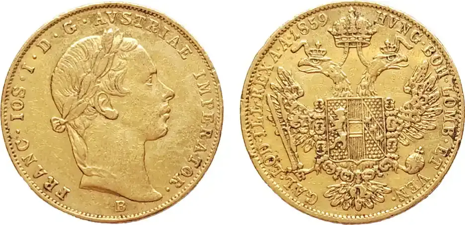 Jetzt verfügbar | Austria 1 ducat Franz Joseph I. 1859 B ss