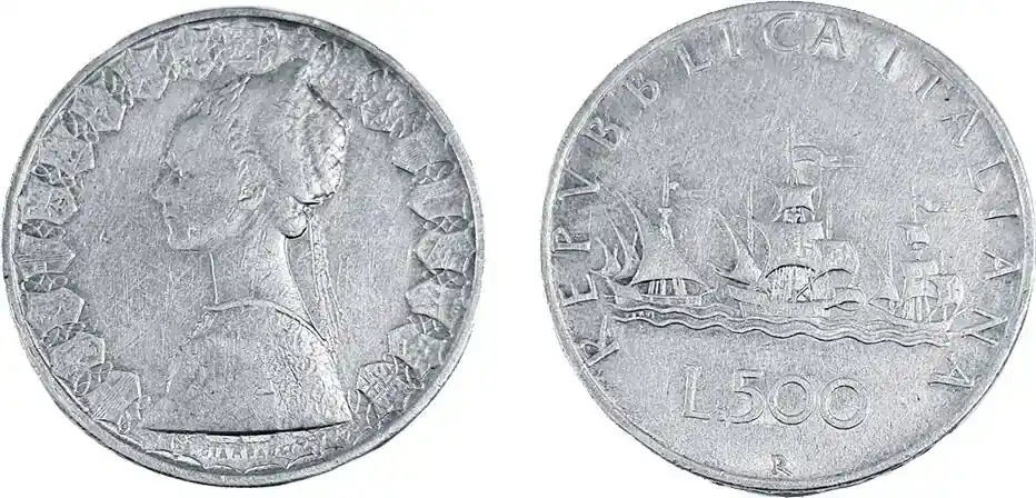 Italy 1861-2001 500 lire-Republica Italiana ss | Premium