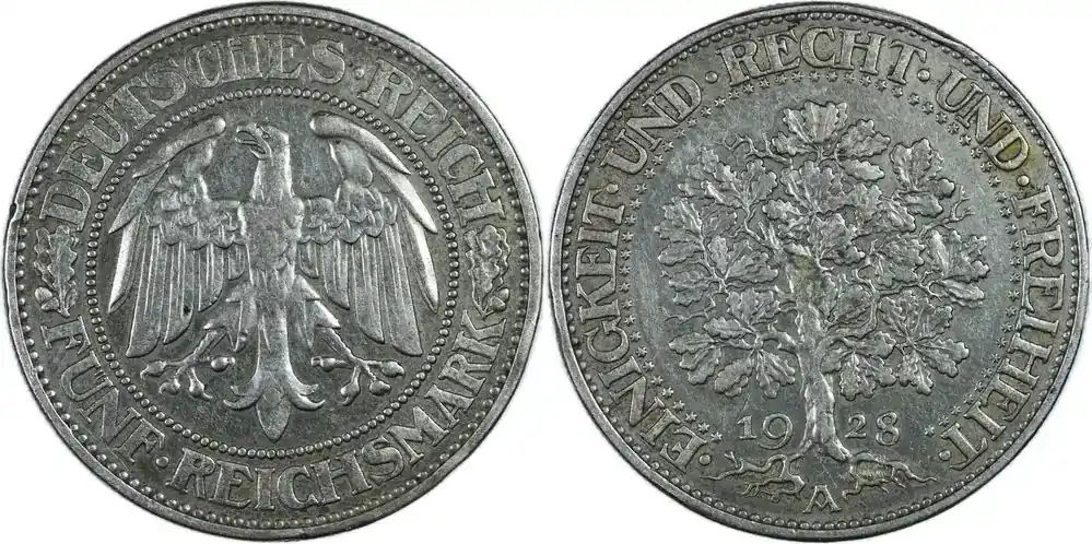 Allemagne – 5 Reichsmark 1928 – Berlin – Weimar ss+ - Einfach bestellen