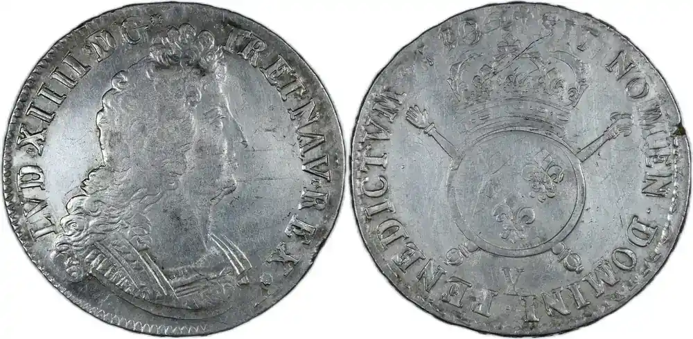 Louis XIV – Écu aux insignes – 1702 Y Bourges ss | Extra-Rabatt