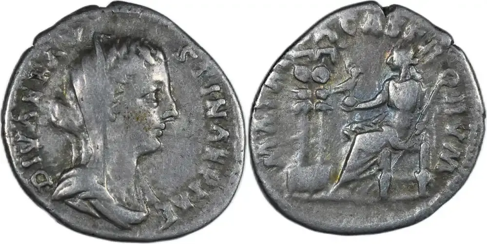 175-176 Rome Antique – Diva Faustina II – Denier – Rome ss | Zeitlich begrenzt