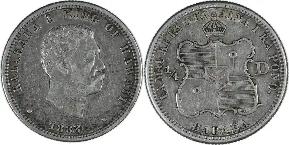 Rabatt | Hawaii – Kalakaua Ier – 1/4 Dollar 1883 ss+
