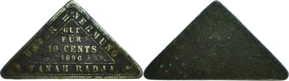 Pays-Bas~ ~Sumatra Pays-Bas – Jeton de plantation – 10 Cents – 1890 – Sumatra TB - Rabatt