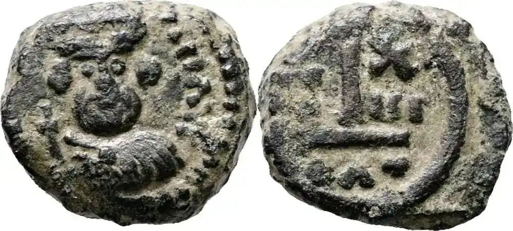 Byzantine 623 AD. Heraclius, AE Decanummium – Catania mint VF - Begrenztes Angebot