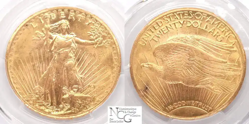 Kostenlose Rückgabe - USA 20 Dollars 1927 MS64