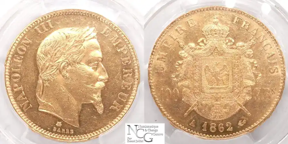 France 100 Francs 1862 A AU58 | Neu im Sortiment
