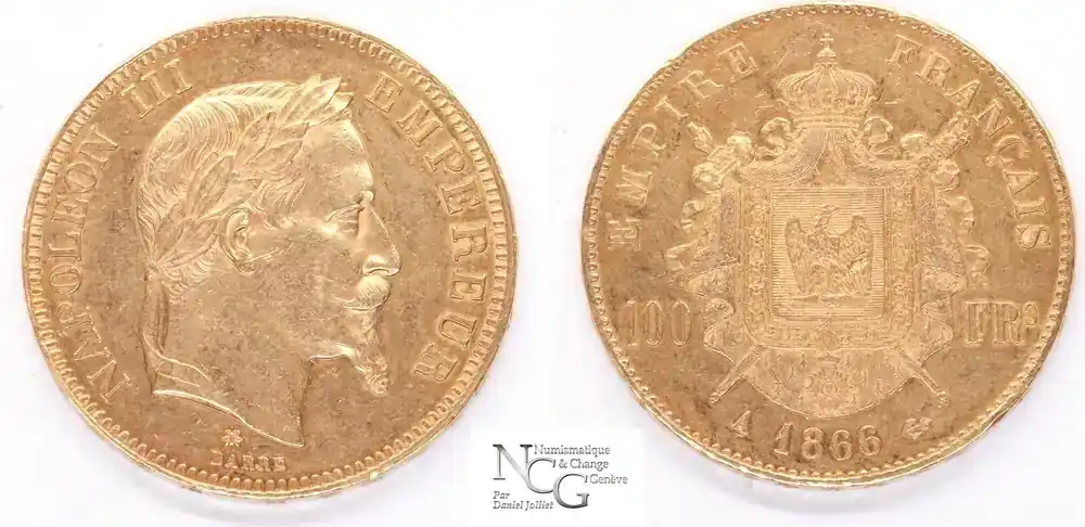 Ausverkauf - France 100 Francs 1866 A ss