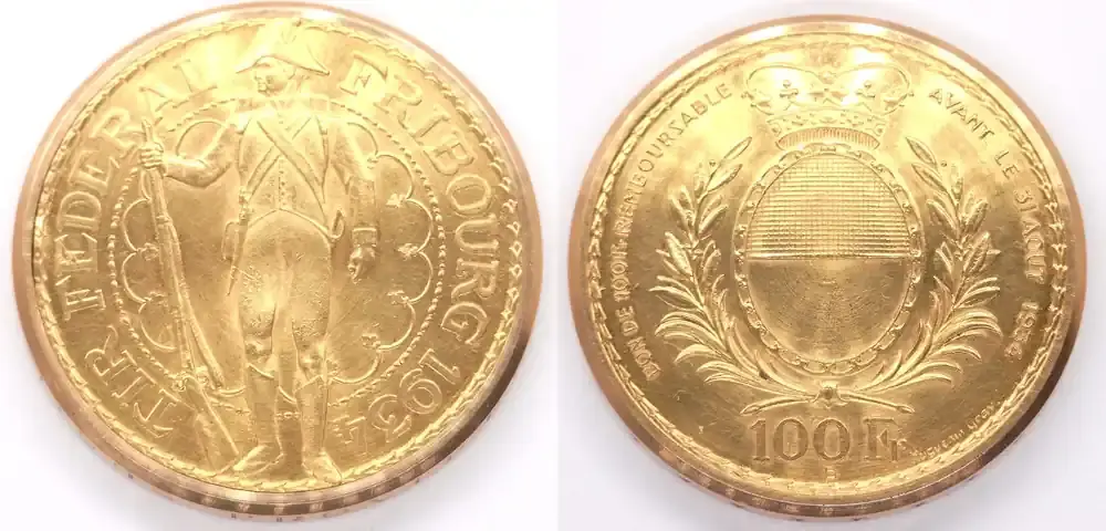 Suisse 1934 Piaget Watch in a 100 Francs module FDC - Super-Preis