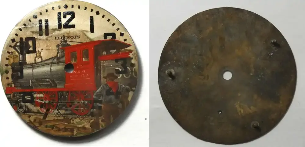 Sonstiges Illinois 18 Size 4-4-0 Steam Locomotive Engine Train Pocket Watch Dial LW322 | Nur noch kurze Zeit