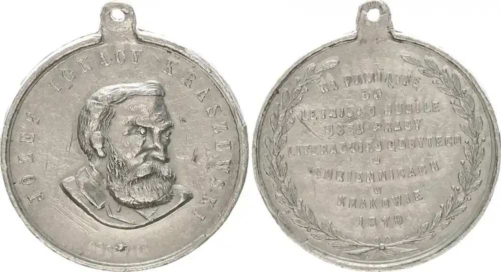 Polen Zinnmedaille 1879 Kraszewski, Jozef Ignacy 1812-1887, rar!!! ss | Nicht verpassen