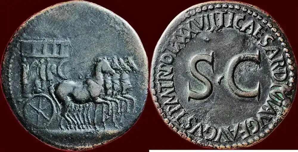 Sonderangebot | Roman Empire AE Sestertius (35-36 AD) TIBERIUS, 14-37 – Rome ss à ss / vz