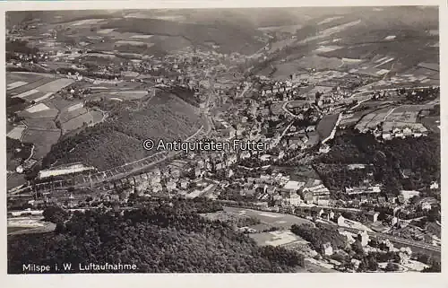 Sonderaktion - Milspe / Westfalen O.J. Ansichtskarte / Postkarte / Milspe i. W. Luftaufnahme. 2