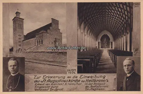 Wochenendangebot - Heilbronn a. N. 1926 Ansichtskarte / Postkarte / Zur Erinnerung an die Einweihung der St. … 2-3
