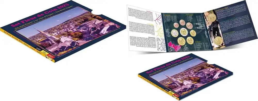 België set2023 ‘Eupen‘ met extra de 2x 2½ euro st - Sparangebot