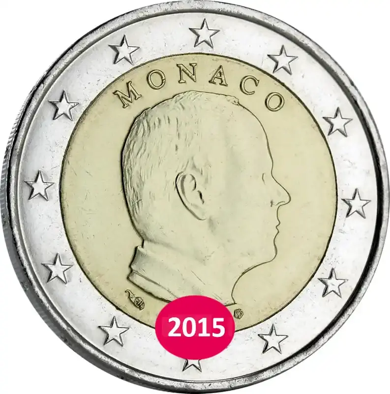 Monaco 2 euros Albert II (circulation) – 2015 unz ( non circulé) - Brandneu