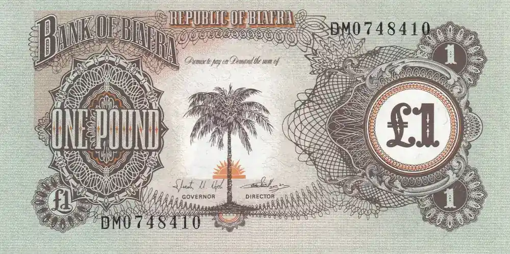 Extra-Rabatt - Biafra 1 Pound Palm Tree – 1969 – DM Series I / ST