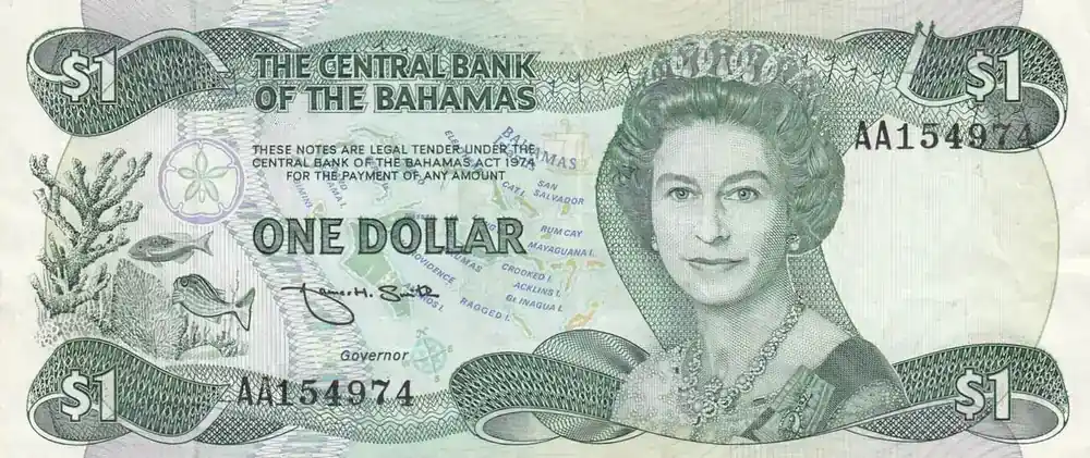 Jetzt verfügbar - 1 dollars 1 dollar – Elizabeth II – Bahamas – 1984 – AA Series III / SS