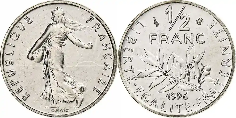 Frankreich 50 centimes ½ franc Semeuse – 1996 – BU | Extra-Rabatt