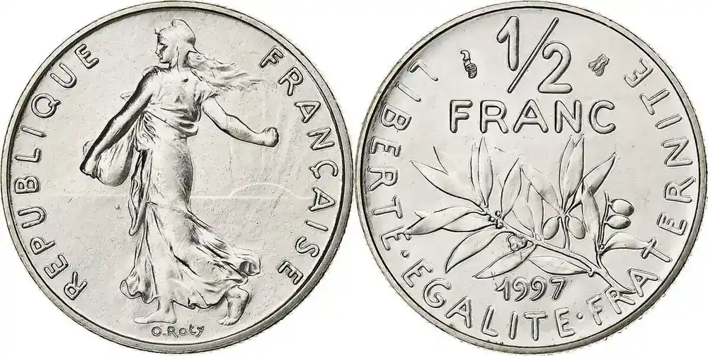Top-Preis | Frankreich 50 centimes ½ franc Semeuse – 1997 – BU