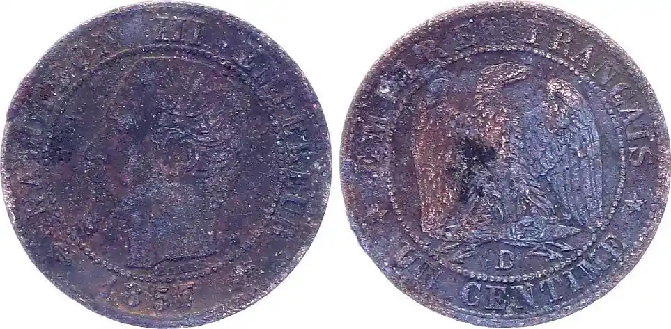 Wochenendangebot | Frankreich 1 Centime Napoleon III – 1857 D Lyon V / SGE