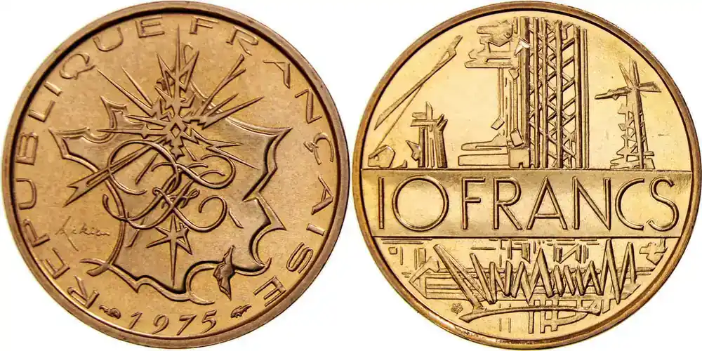 Frankreich 10 Francs Mathieu – 1975 Edge B II / VZ - Sicher einkaufen