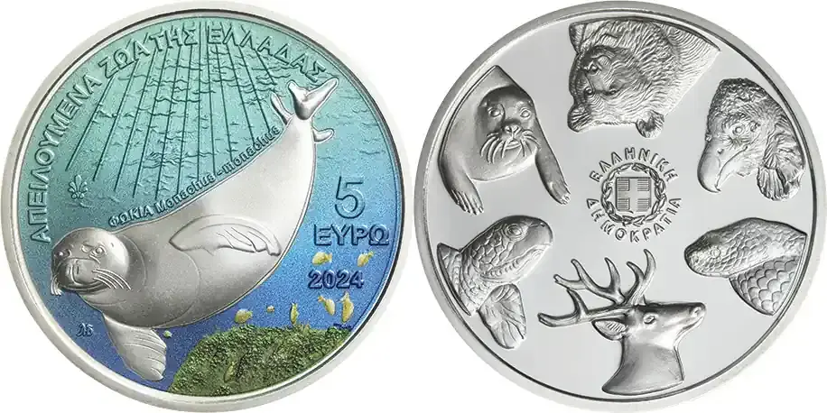Neue Ware - Griechenland 5 Euros 2024 – Battle of Samos – BU – Silver