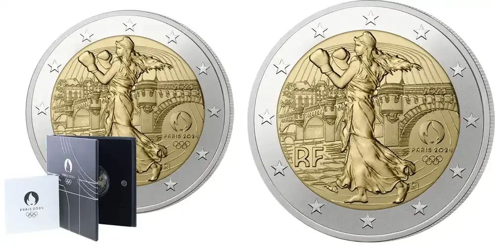 Frankreich Jeux Olympiques PARIS 2024 – La Semeuse – 2 Euros Commémo. Proof 2023 BE ( belle épreuve) - Preisnachlass