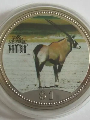 Schnell zugreifen - Namibia 1 Dollar 1995 Tiere Spießbock
