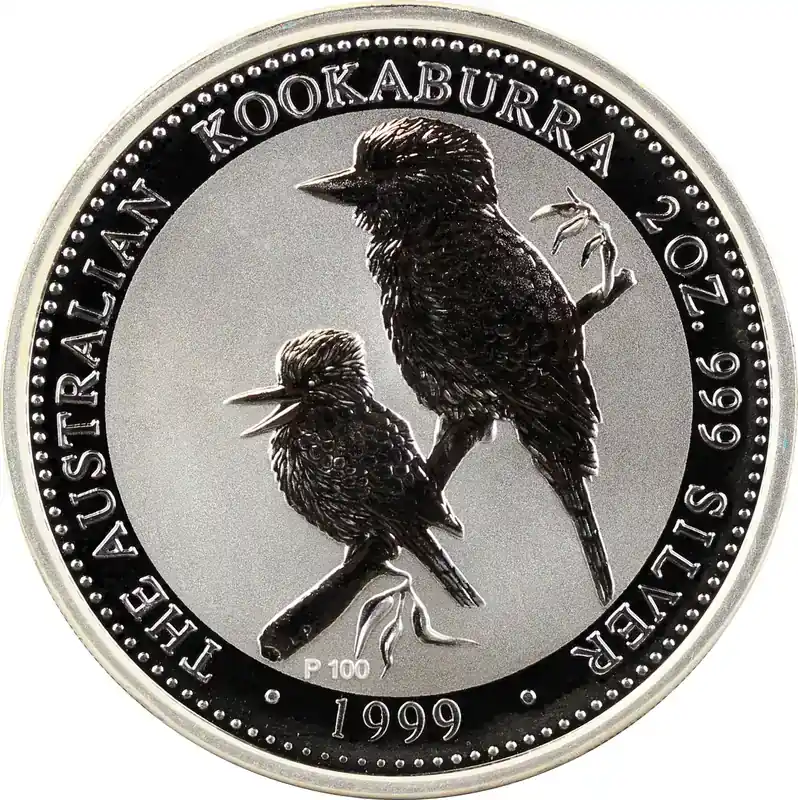 2 Unzen Silbermünze Australien Kookaburra 1999 - Vorteilspreis