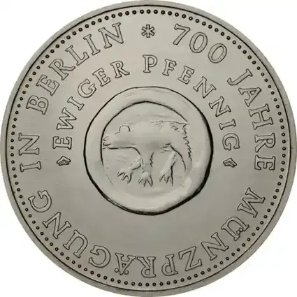 DDR 10 Mark Münze 1981 – 700 Jahre Münze Berlin - Sonderaktion