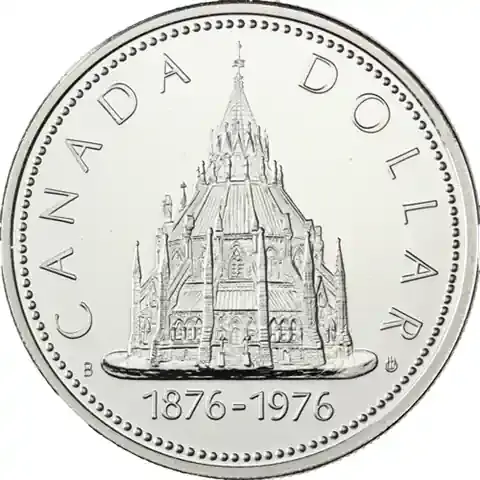 Kanada 1 Dollar Silber 1976 – Parlamentsbibliothek | Bestpreis