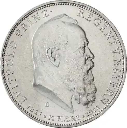 Vorteilspreis | Bayern 5 Mark Silber 1911 Prinzregent Luitpold