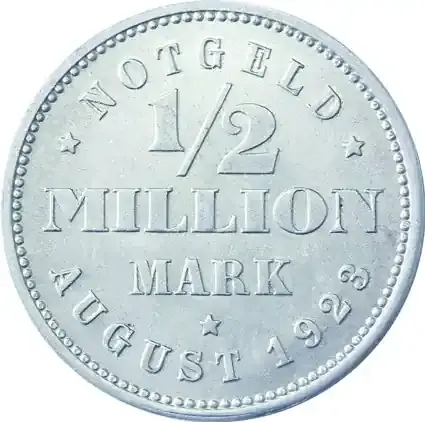 Preis gesenkt - N 34 – 1/2 Million Mark Hamburg 1923
