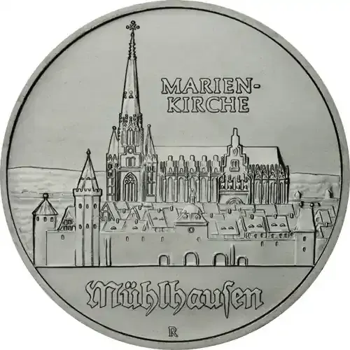 Sonderangebot | DDR 5 Mark Münze 1989 – Marienkirche Mühlhausen