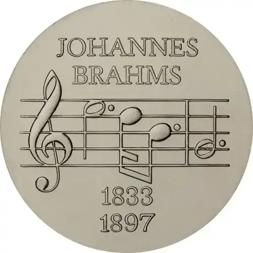 Neu eingetroffen - DDR 5 Mark Münze 1972 – Johannes Brahms